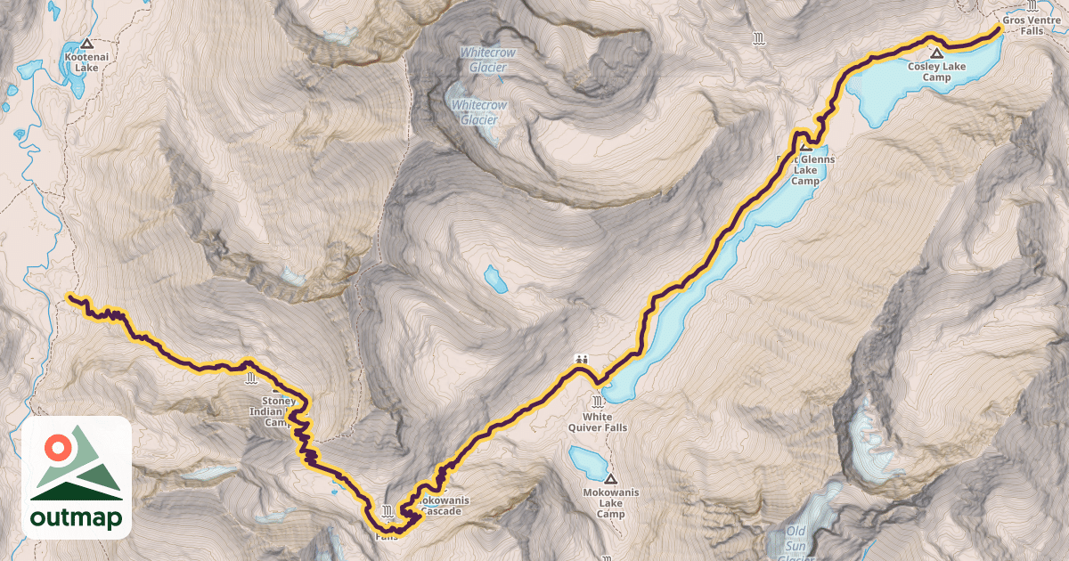 Map of Stoney Indian Pass Trail