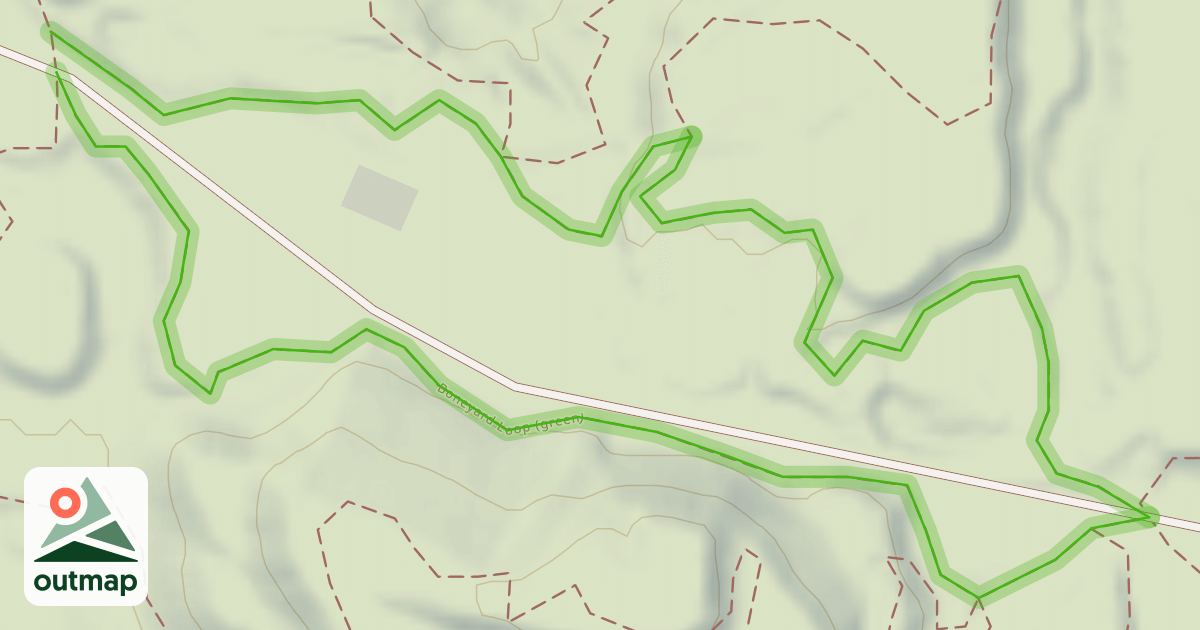 Map of Boneyard Loop (green)