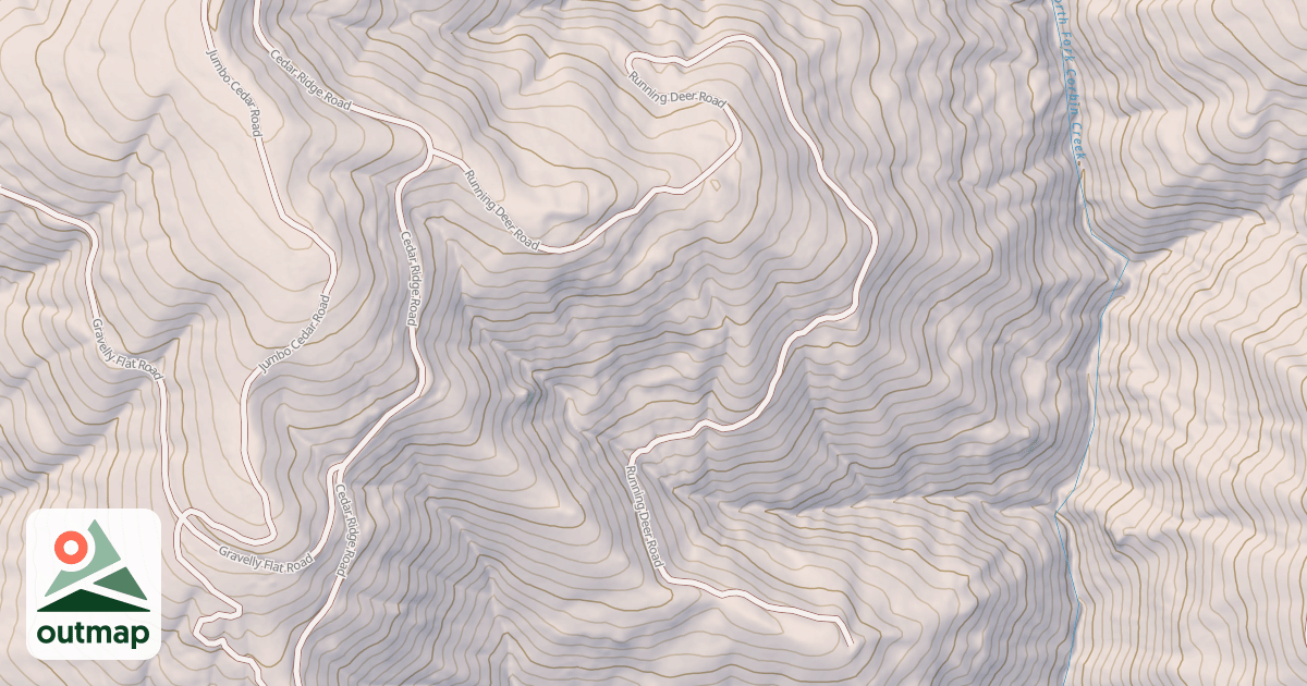 Map of RUNNING DEER