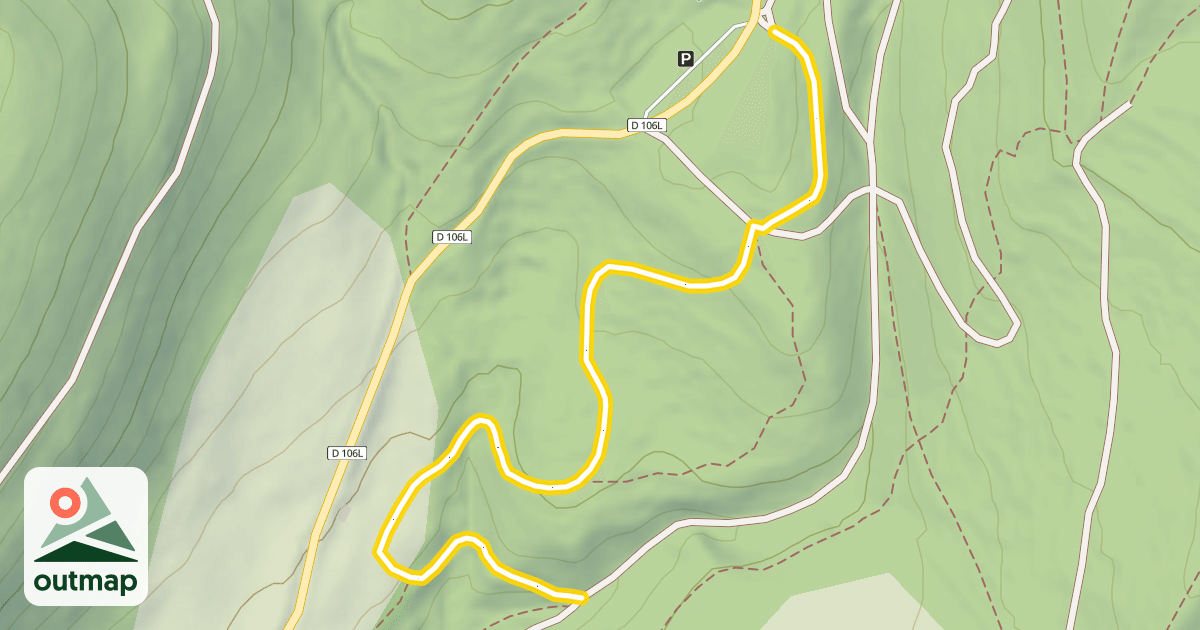 Map of Centre Nordique vers Jean Babois - Montée Combe