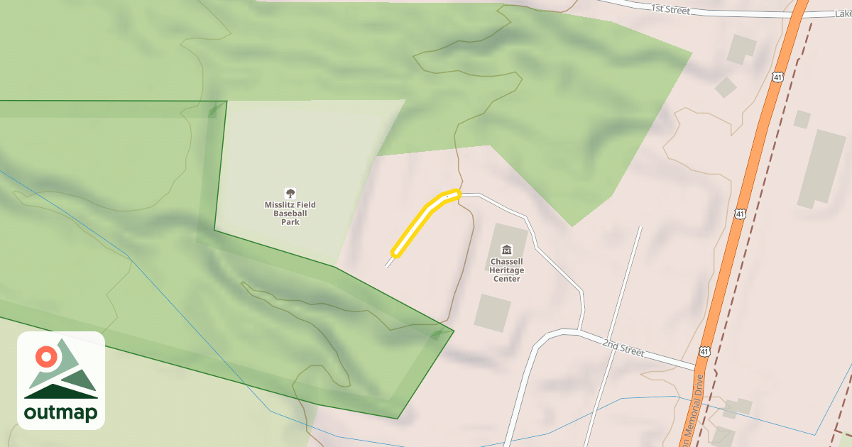 Map of Chassell Lower Ski Trail (5k Loop)