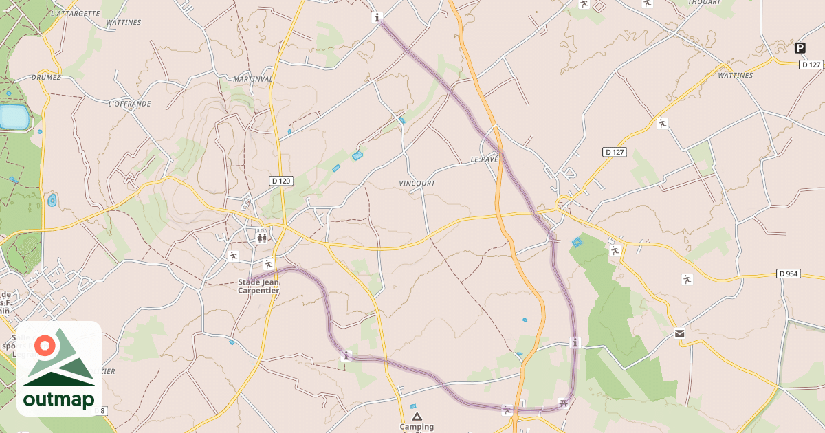 Map of Voie Verte de la Pévele