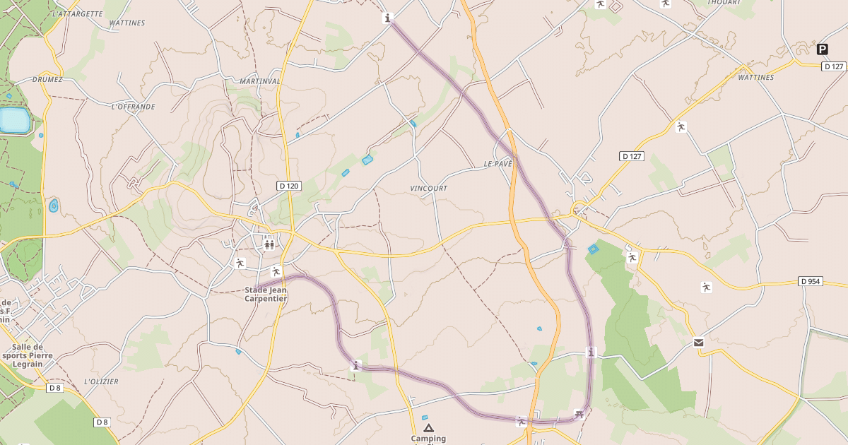 Map preview of Voie Verte de la Pévele