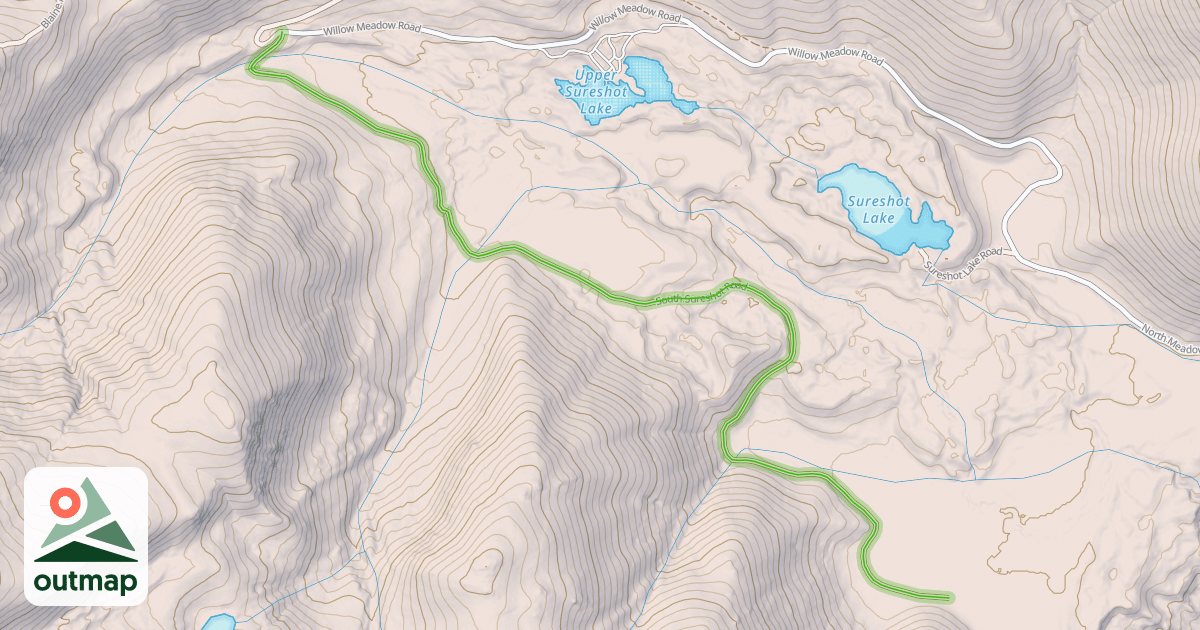 Map of South Sureshot Road