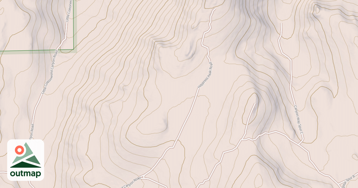 Map of HAYPRESS PEAK ROAD