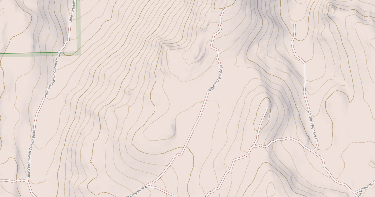 Map preview of HAYPRESS PEAK ROAD