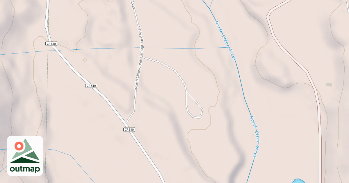 Map of NORTH CLEAR CR CG SPUR