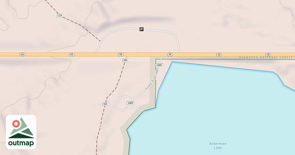 Map of ACKERMAN LAKE BOAT LAUNCH