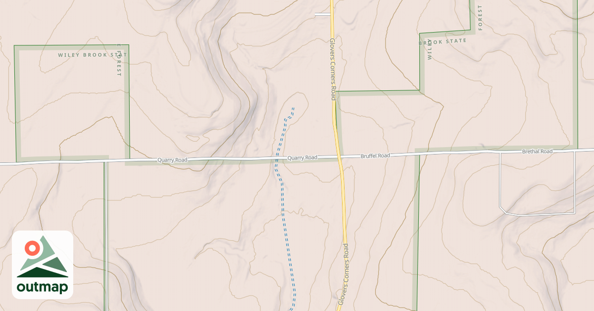 Map of Wiley Brook Snowmobile Trail