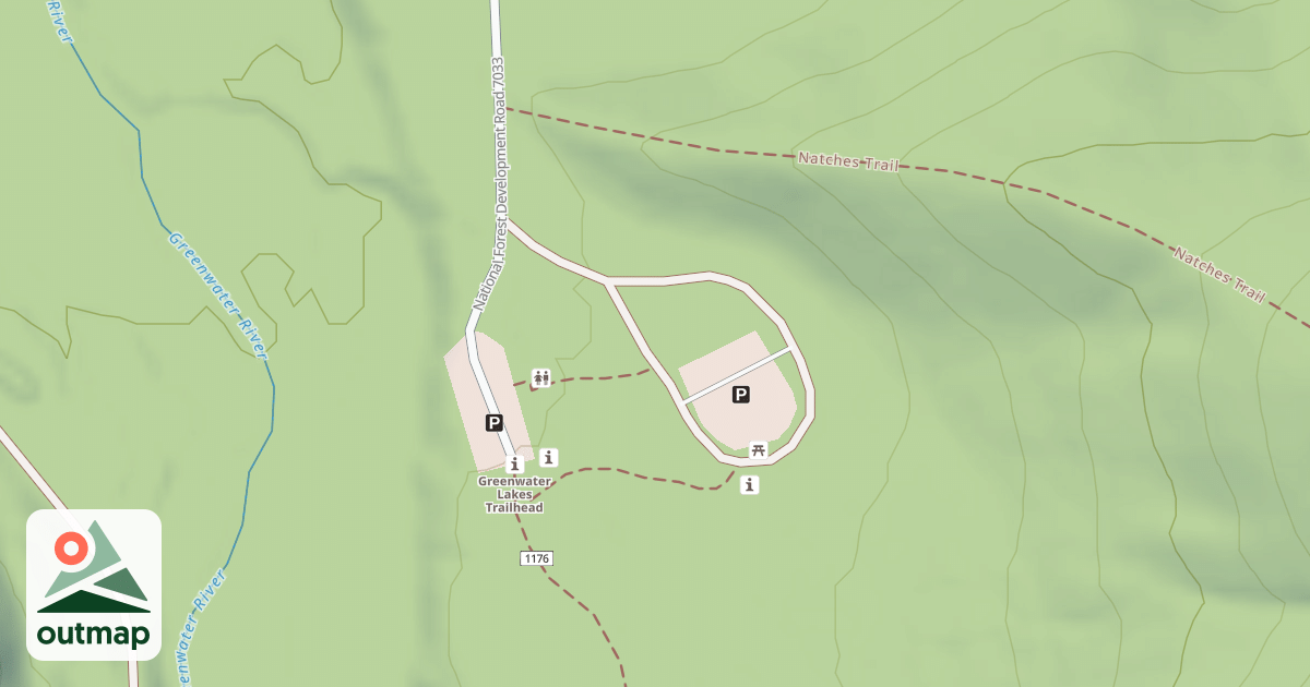 Map of GW/NACHES TRAIL PARKING AREA