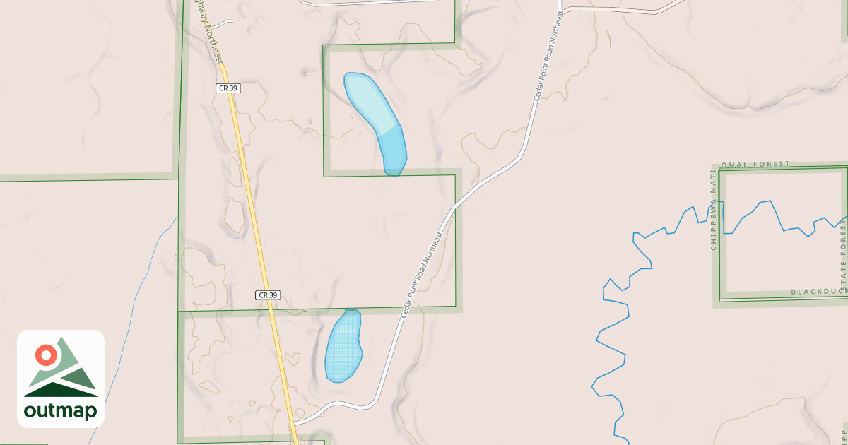Map of CEDAR POINT ROAD NORTHEAST