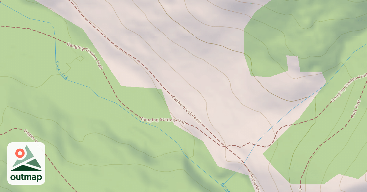 Map of Cache Creek Snow