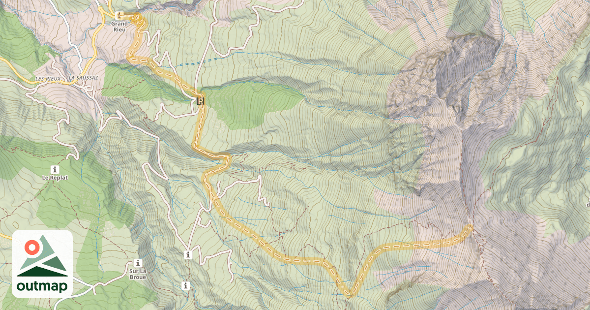 Map of Col d'Émy — Albiez-Montrod