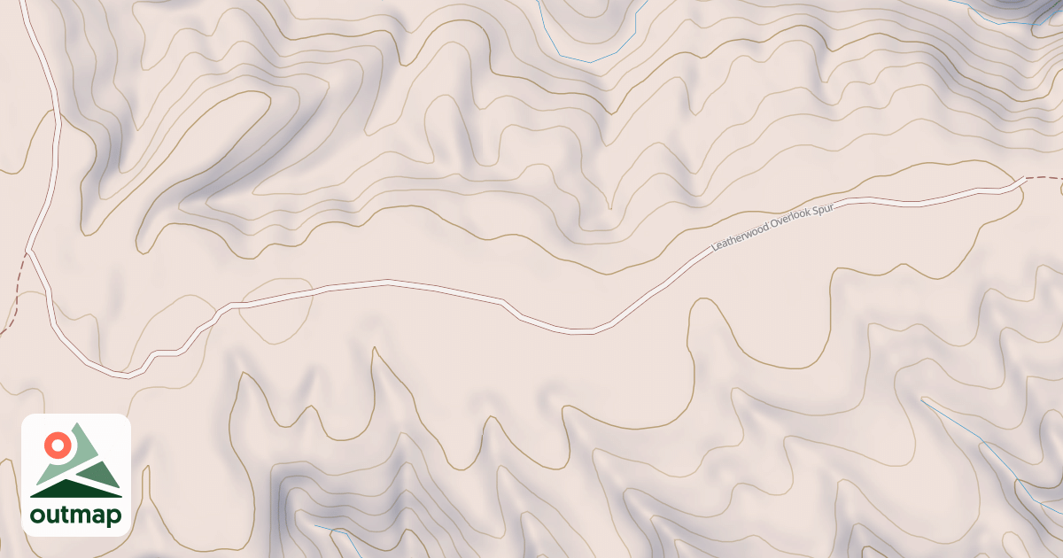 Map of Leatherwood Overlook Spur (Segment A)