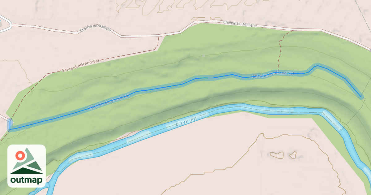 Map of Chemin du Grand Val