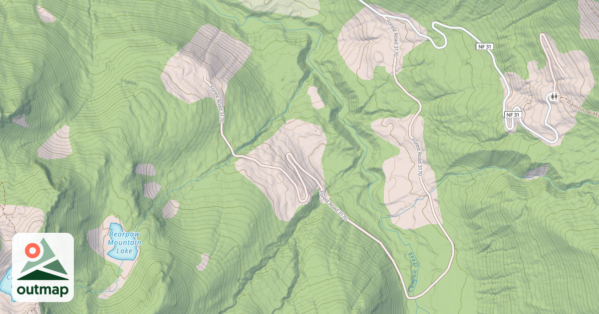 Map of Bearpaw Lake Snowmobile 3170