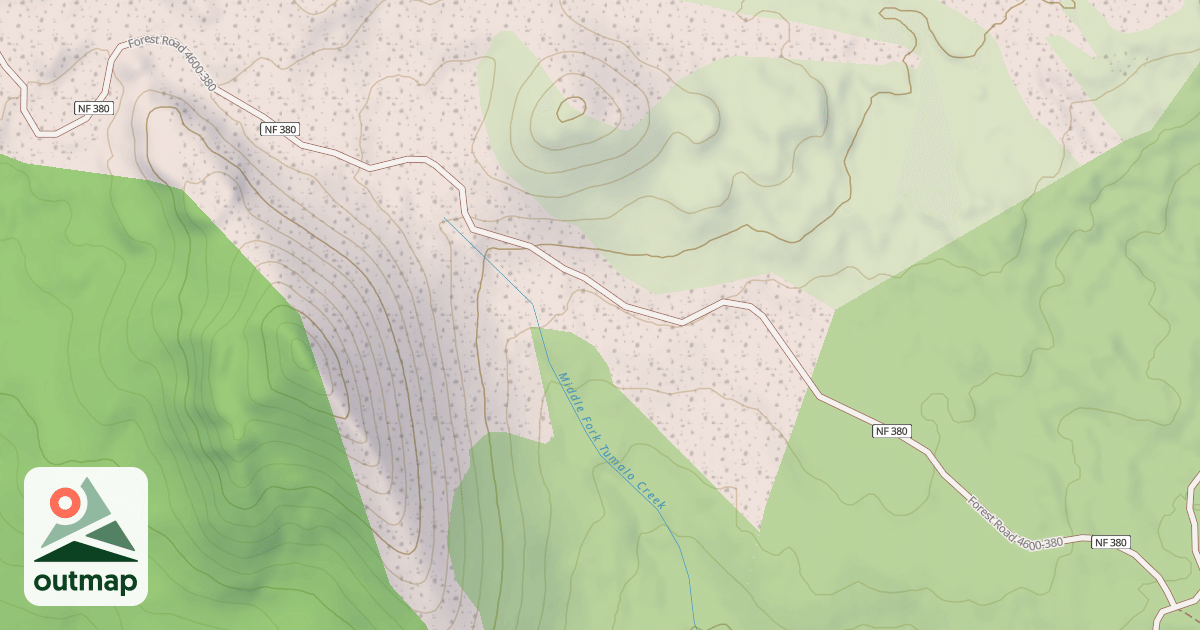 Map of BROKEN TOP