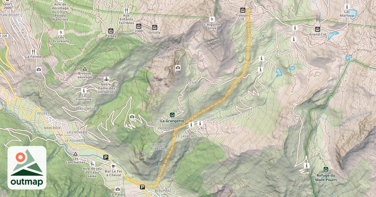 Map of Col de la chal aux lanchettes