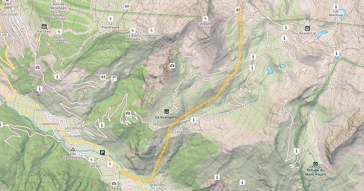 Map preview of Col de la chal aux lanchettes