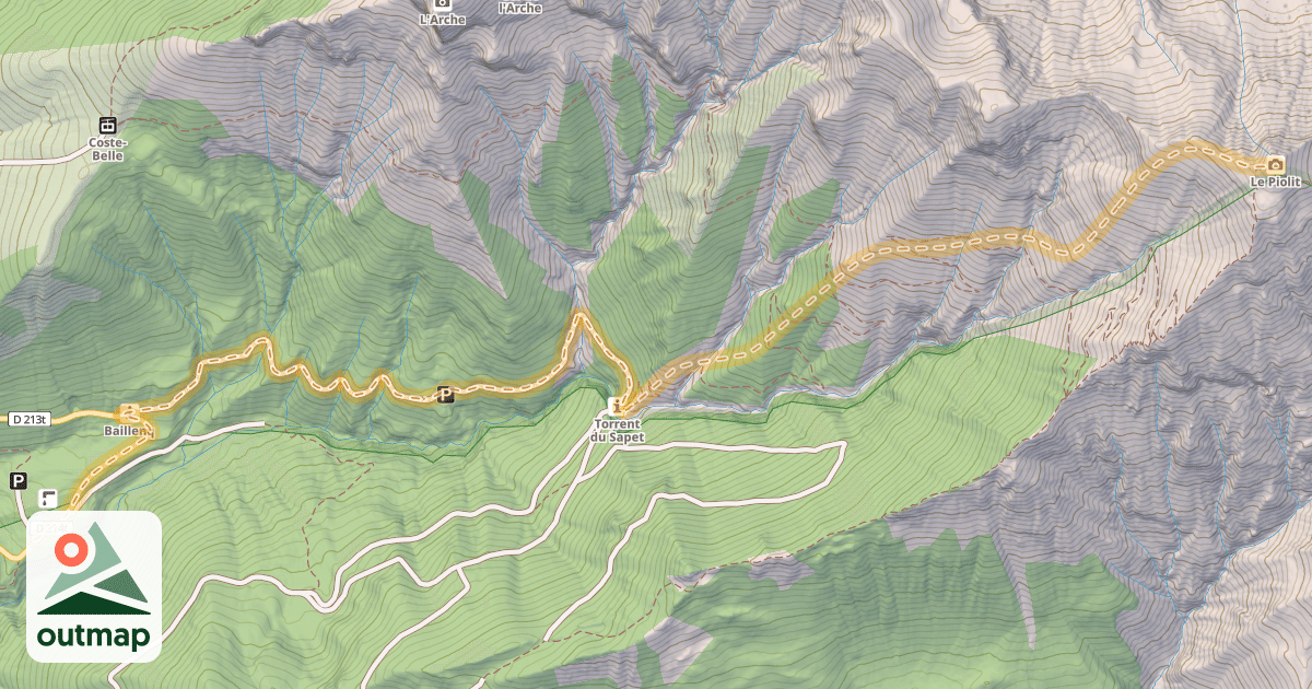 Map of Le Piolit — Maison forestière du Sapet