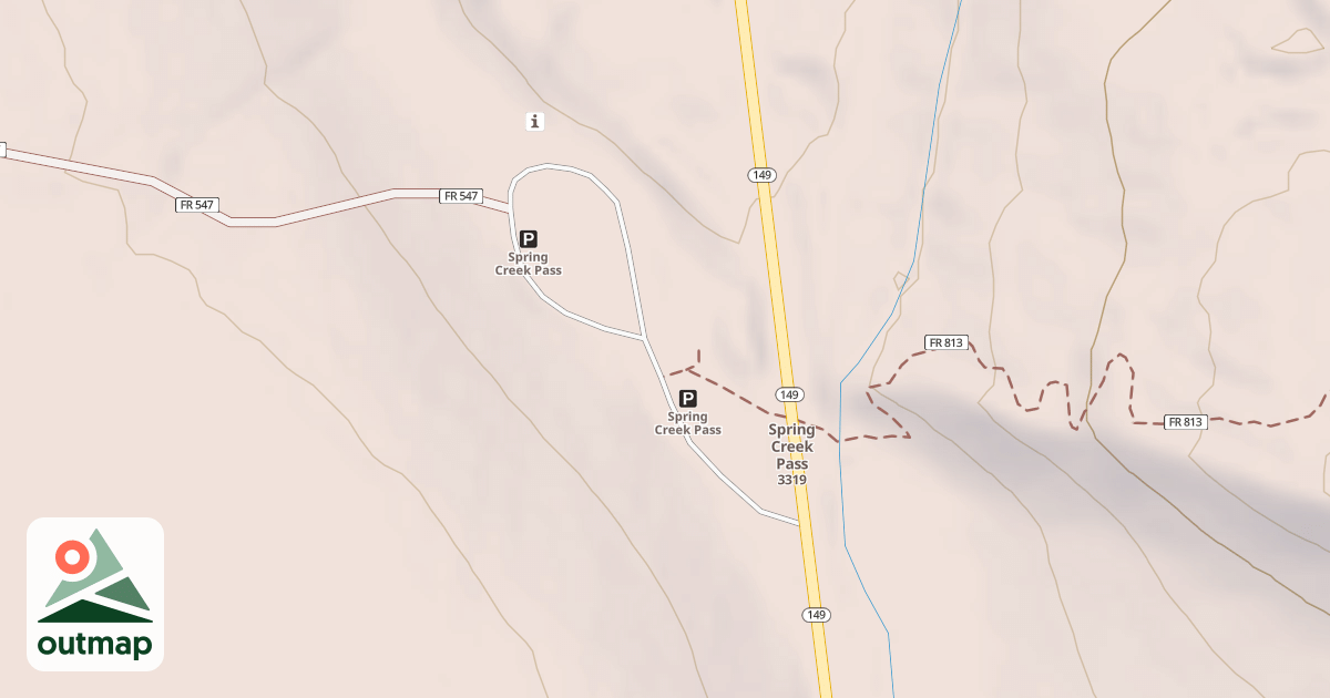 Map of SPRING CREEK PASS PG