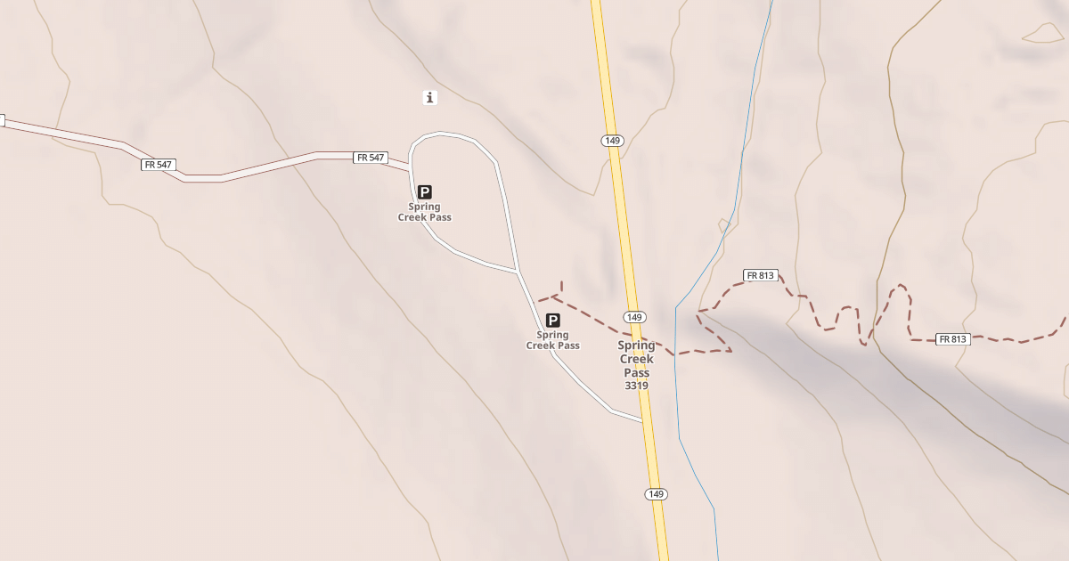 Map preview of SPRING CREEK PASS PG