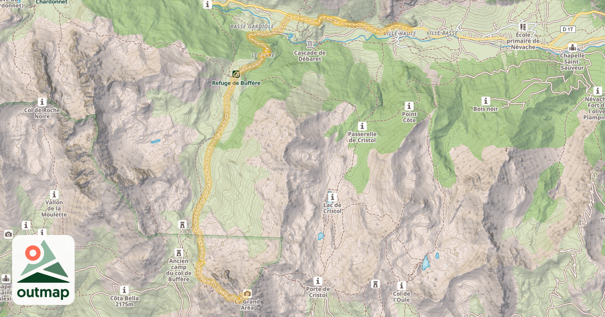 Map of Le Grand Area — Névache