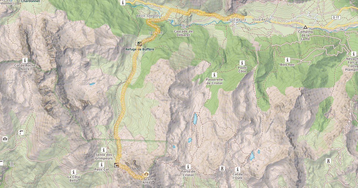 Map preview of Le Grand Area — Névache