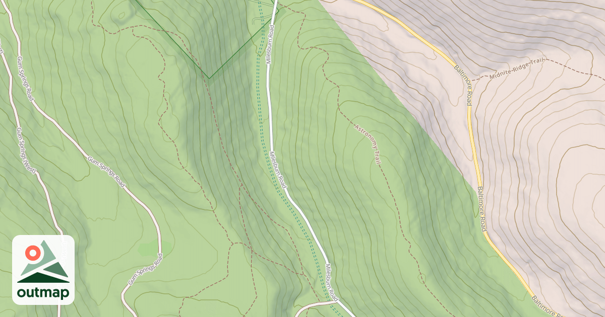 Map of Michaux State Forest – Snowmobile Trail System (Northern)