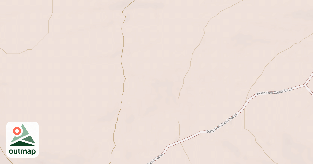 Map of NORTH FORK CUTOFF SOUTH