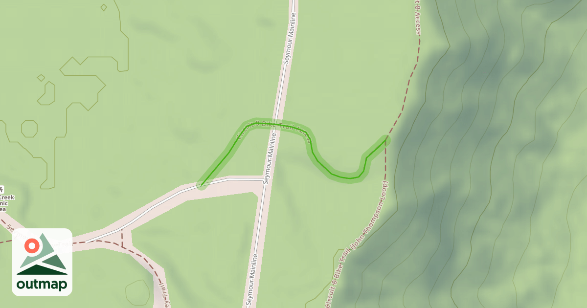 Map of Circuit 8 Bike Trail Access