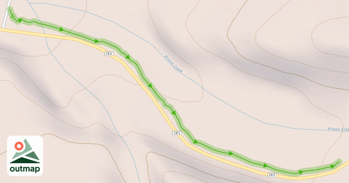 Map of Prince Creek Climbing Trail