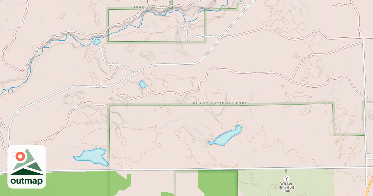 Map of Huron Orv, Smt/huron Orv Trail