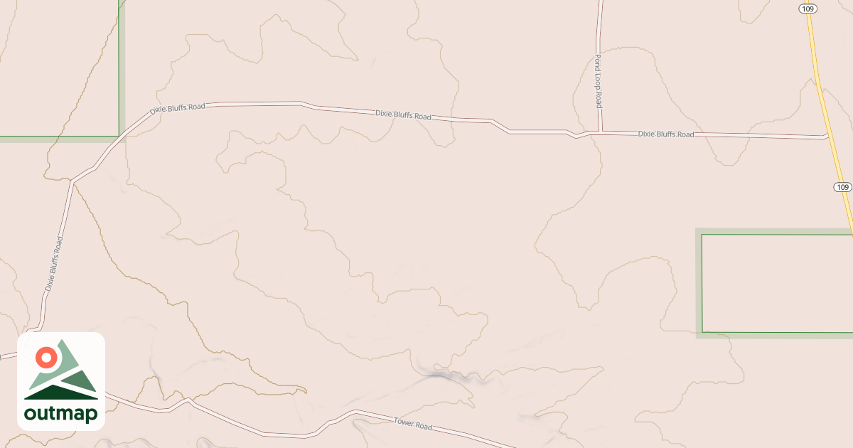 Map of DIXIE BLUFFS