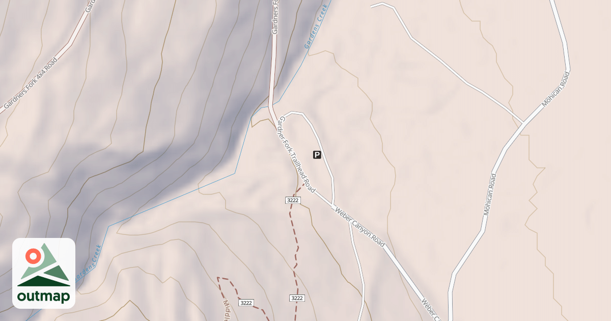Map of GARDNER FORK T.H