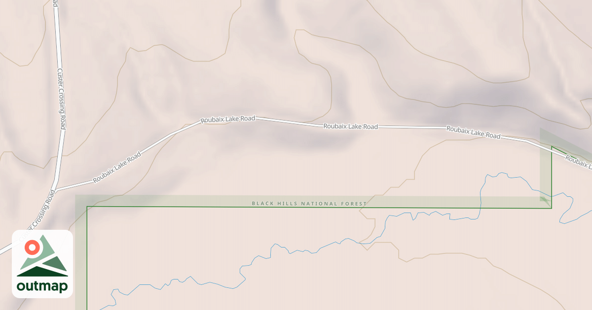 Map of CUSTER CROSSING BR 1M