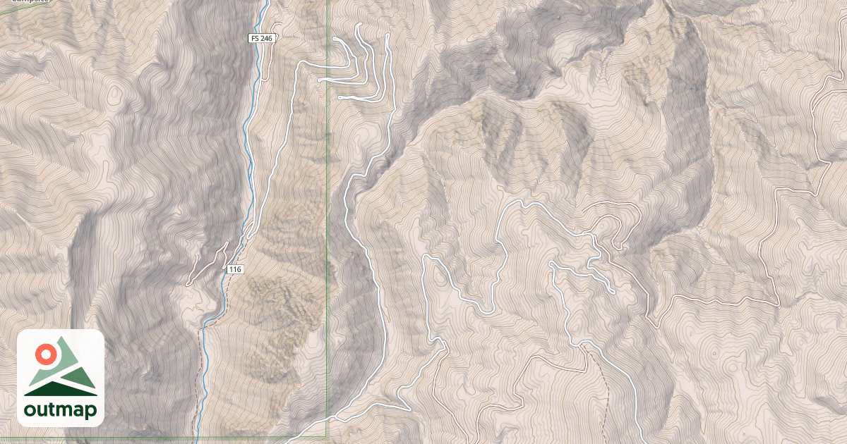 Map of BURGDORF-FRENCH CREEK