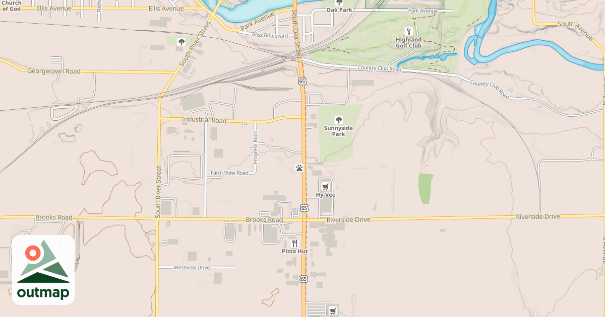 Map of Hardin County Trail in Hardin