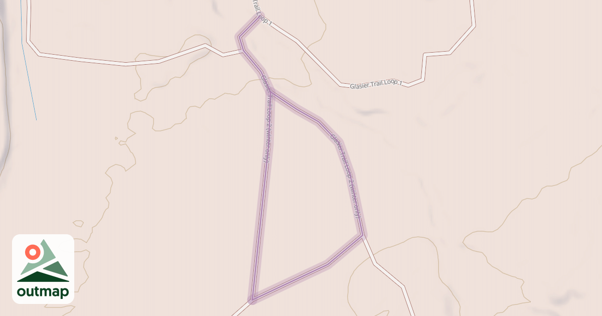 Map of Glasier Trail Loop 2 (winter only)