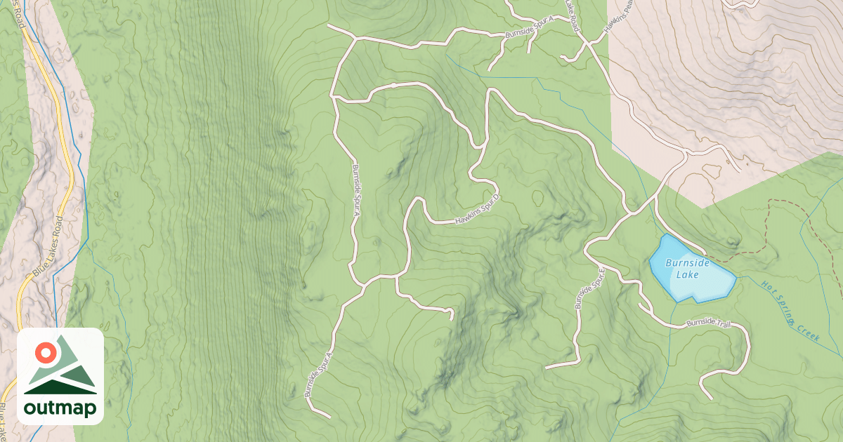 Map of BURNSIDE SPUR A
