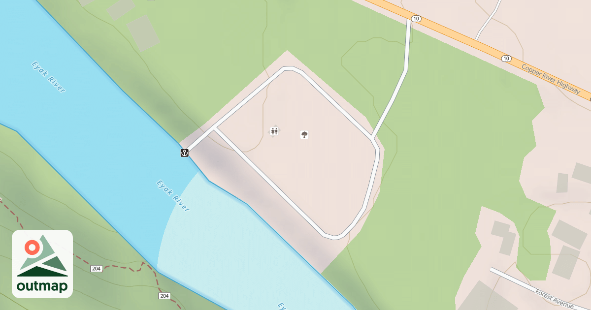 Map of EYAK BOAT RAMP PARKING RD