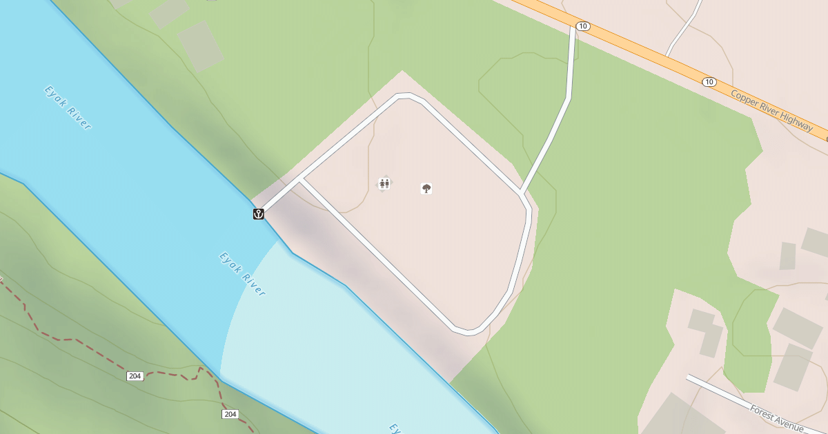 Map preview of EYAK BOAT RAMP PARKING RD