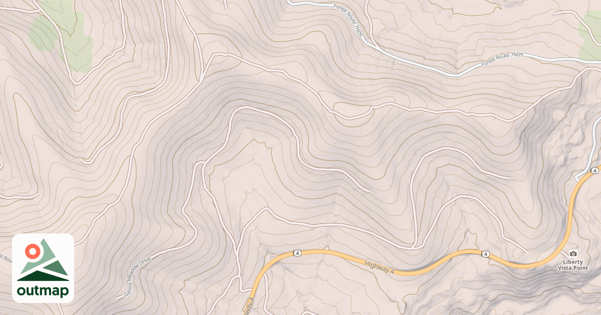 Map of CALAVERAS DM OHV 4X4 RT4C