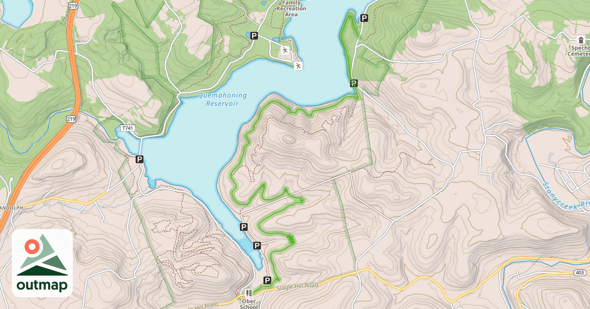 Map of Que Trail - Southeast