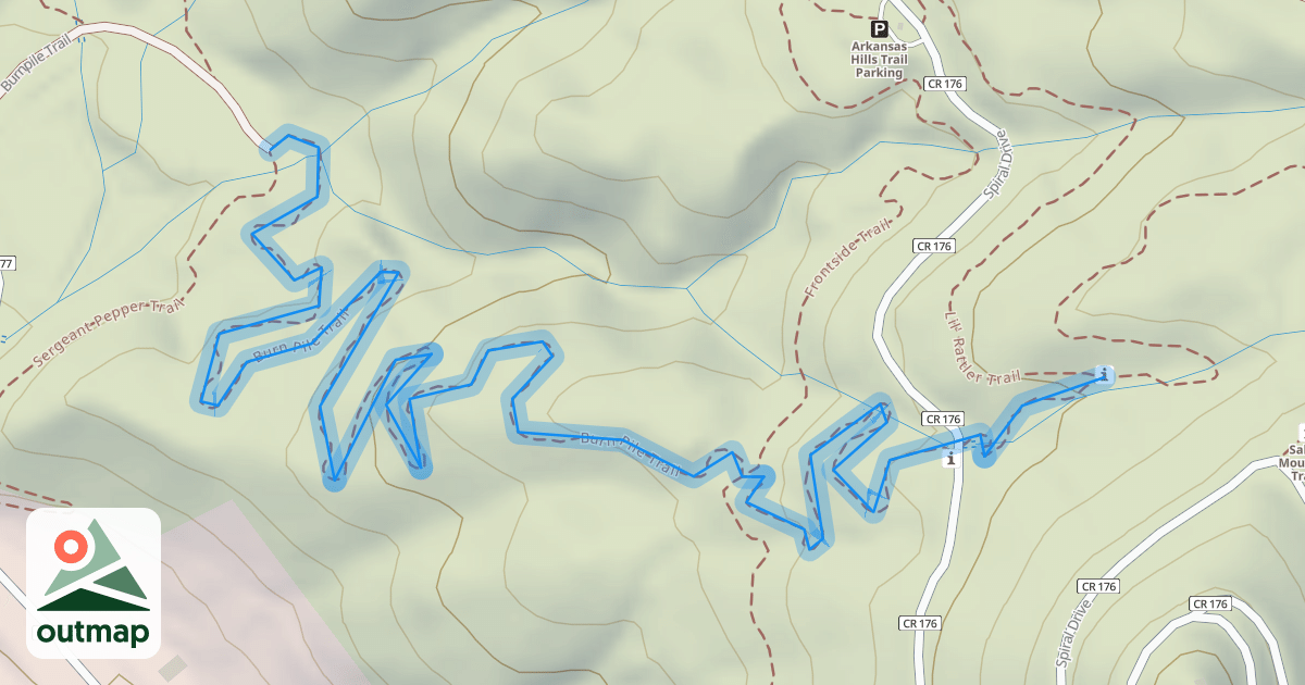 Map of Burn Pile Trail