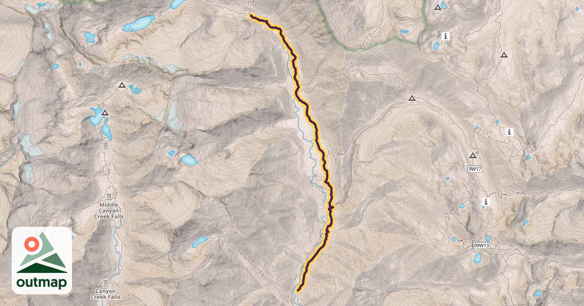 Map of Stuart Fork Trail