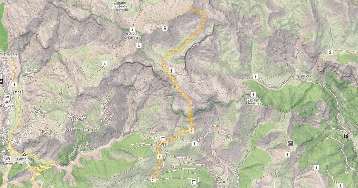 Map preview of Mont Mounier — Col de l'Espaule