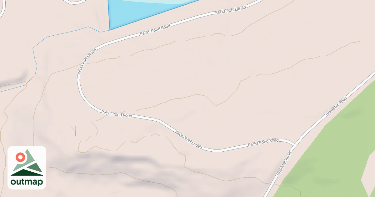 Map of Edgemere-Pecks Pond - Snowmobile Trails