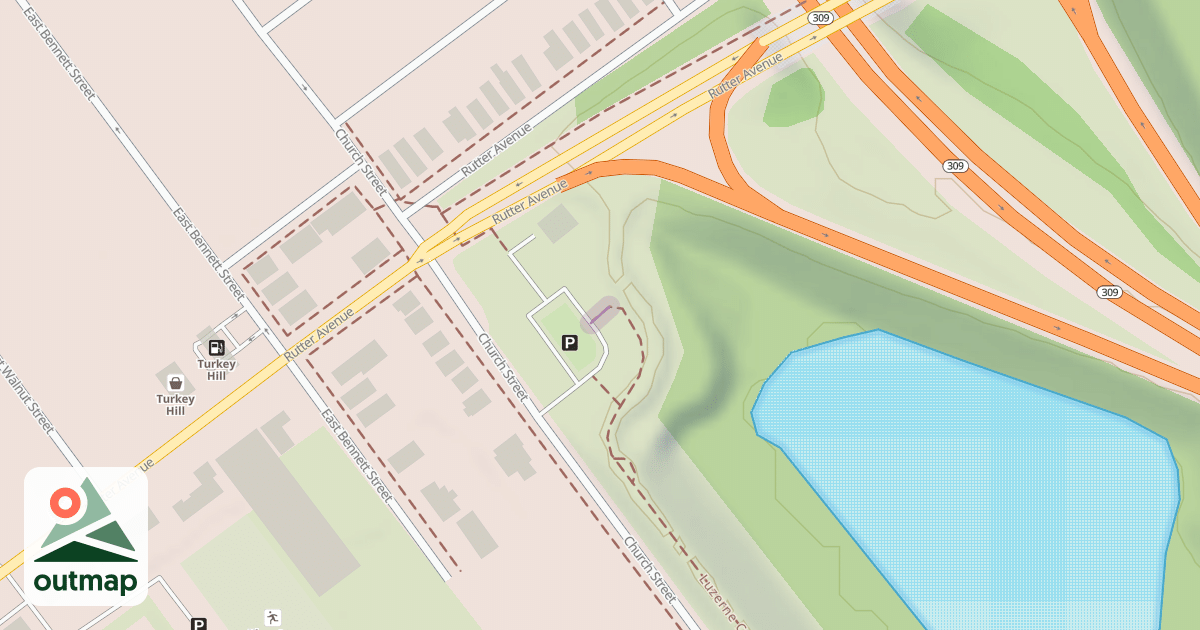Map of Luzerne County Levee Trail