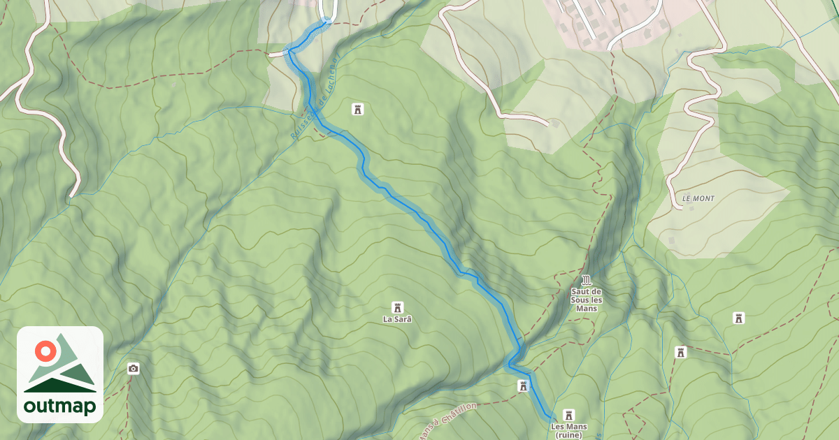 Map of Chemin des Mans